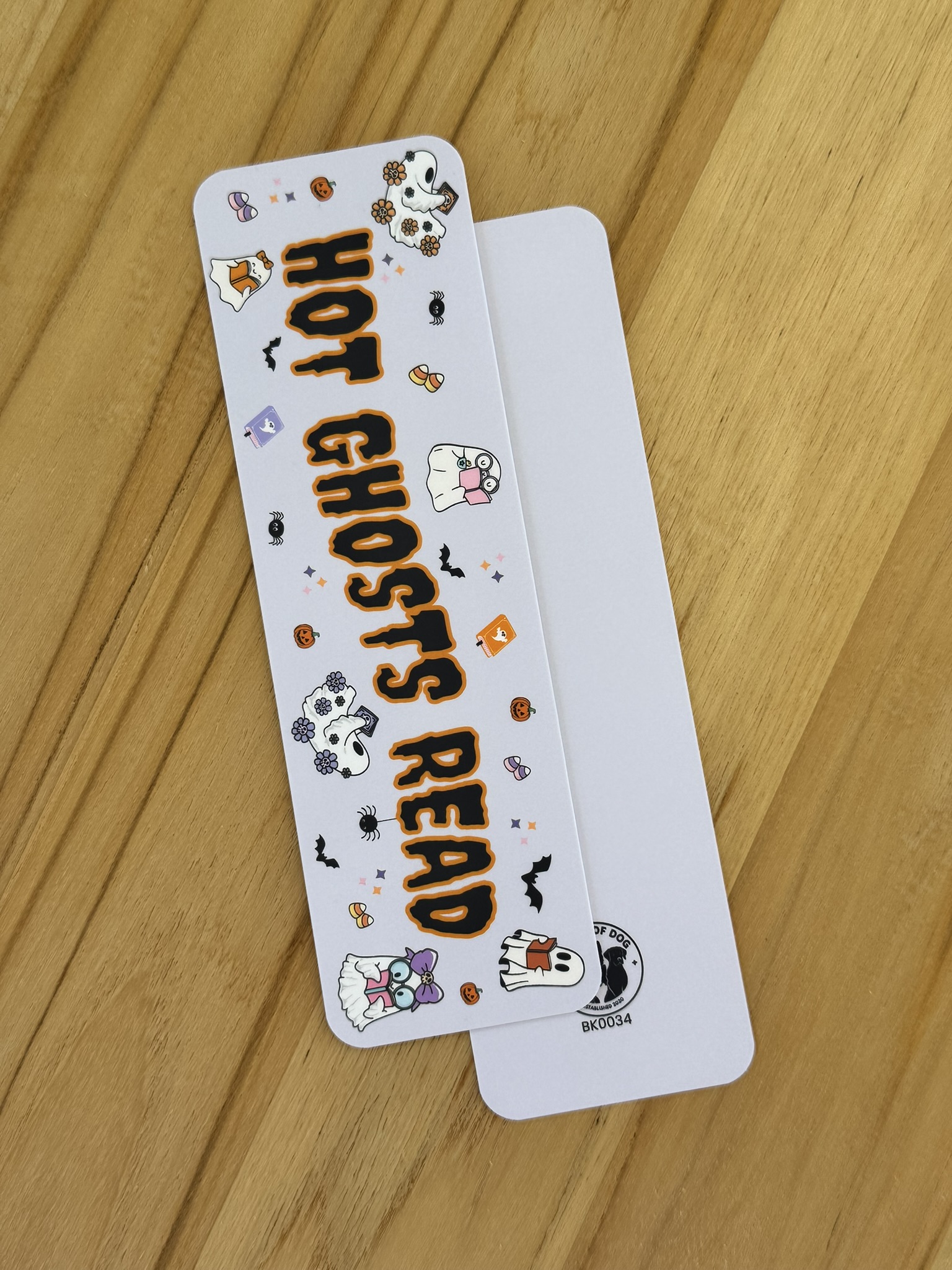 Hot Ghosts Read Halloween bookmark